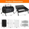Portable Charcoal Grill Two Side Small BBQ Grill Folding Outdoor Stove Barbecue Smoker with 1Pc Grill Pan 2Pcs Grill Mesh