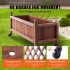 VEVOR 2PCS Raised Garden Bed with Trellis, 60"x13"x61.4" Outdoor Raised Wood Planters with Drainage Holes