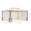 Gazebo with Nets 9.8'x13.1'x8.7' Cream