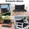 Porch Swing Cushions with Backrest, 2-3 Seater Waterproof Bench Pad Cushions, Thicken 4" Outdoor Swing Cushions
