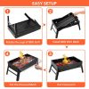 Portable Charcoal Grill Stainless Steel Winter Outdoor Folding BBQ Tabletop Barbecue Grill Tools